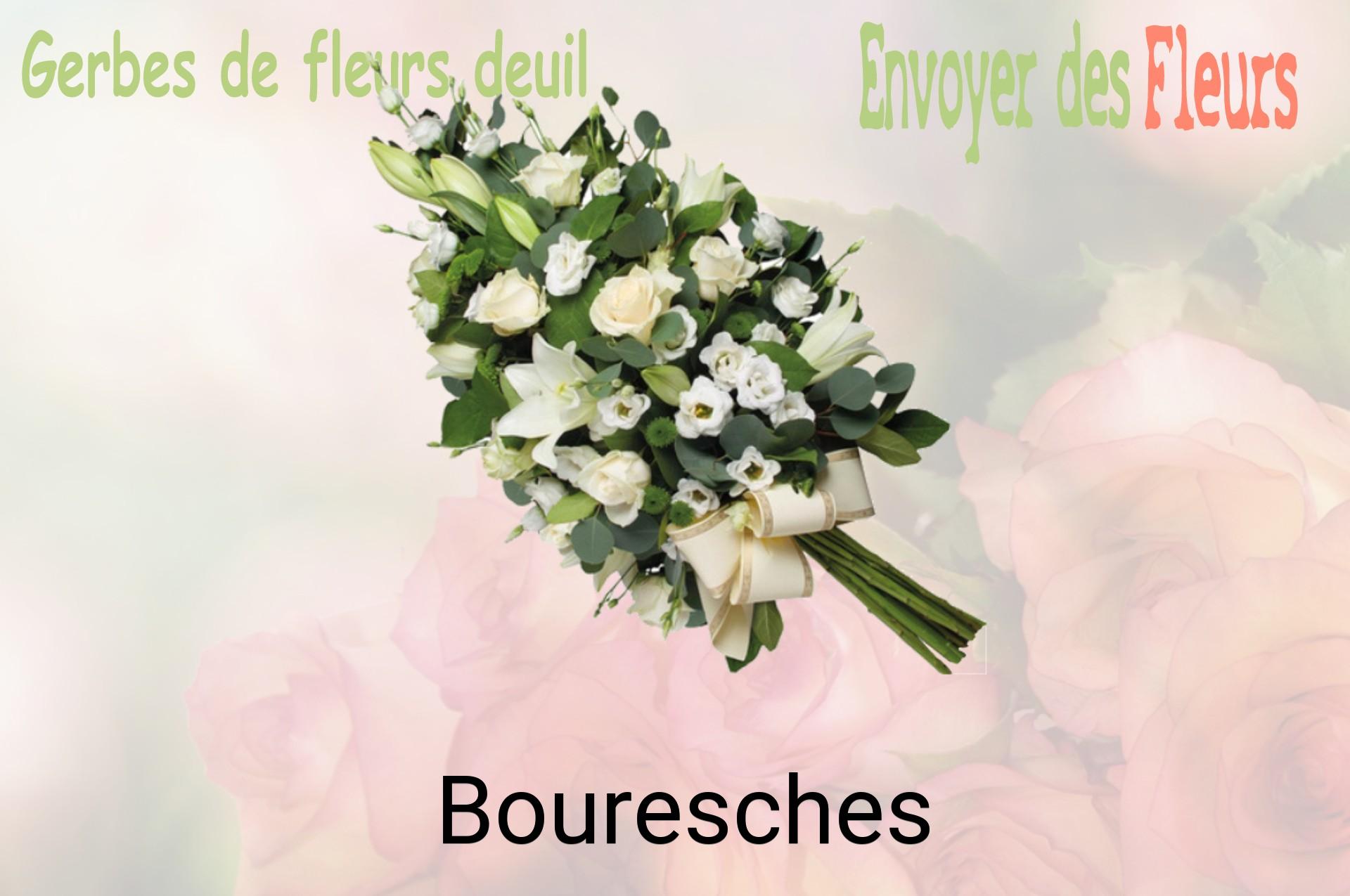 Gerbe de fleurs de deuil livrée à Bouresches